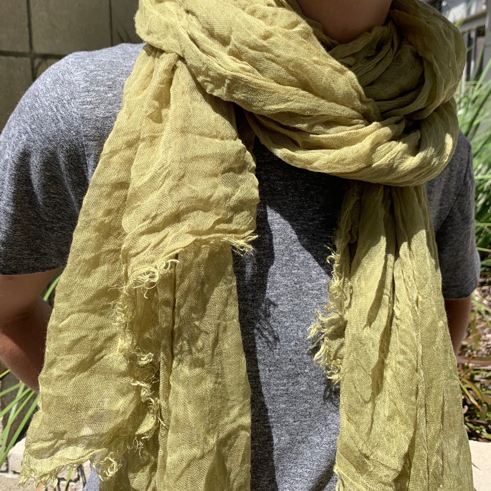 Silk Scarf - Lime - image 3